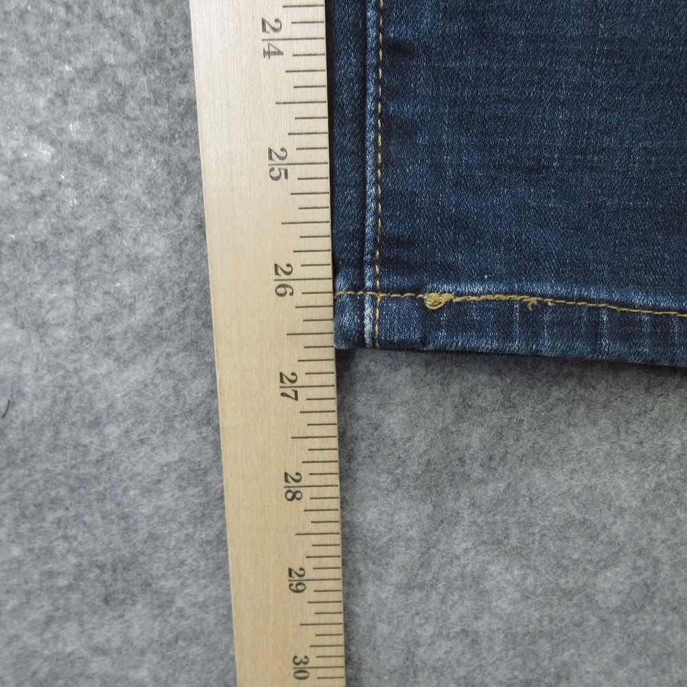 Levis Boyfriend Jeans Womens 32 Blue Dark Wash Stretch Denim Slim Fit Pants - Picture 9 of 12